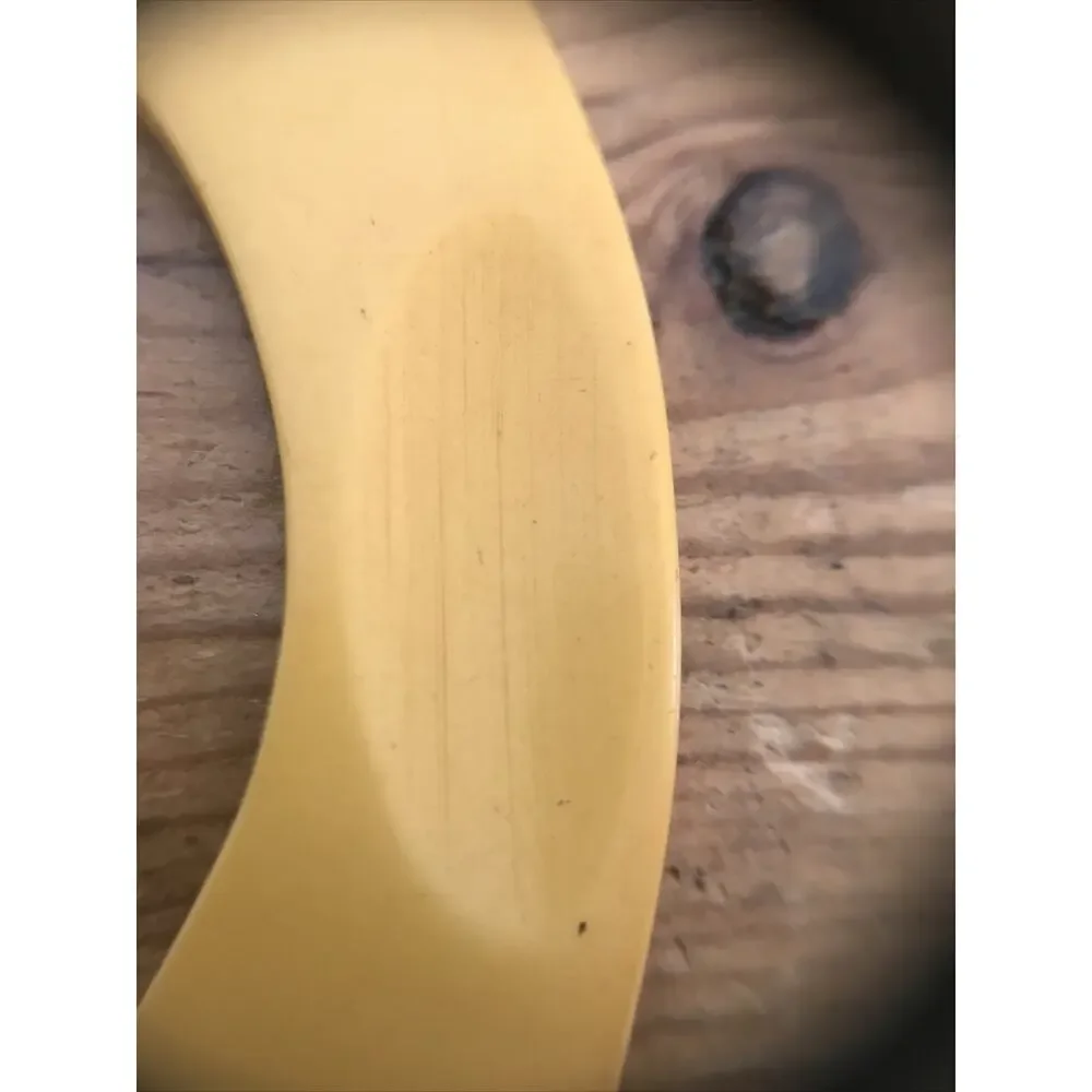 Vintage 30s 40s Mid Century Butterscotch Amber Bakelite Tested Carved Buckle 7cm